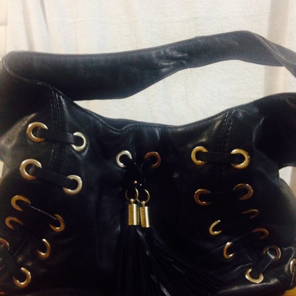 Kors Astor Grommet Hobo Leather Shoulder Bag - Picture 5 of 6